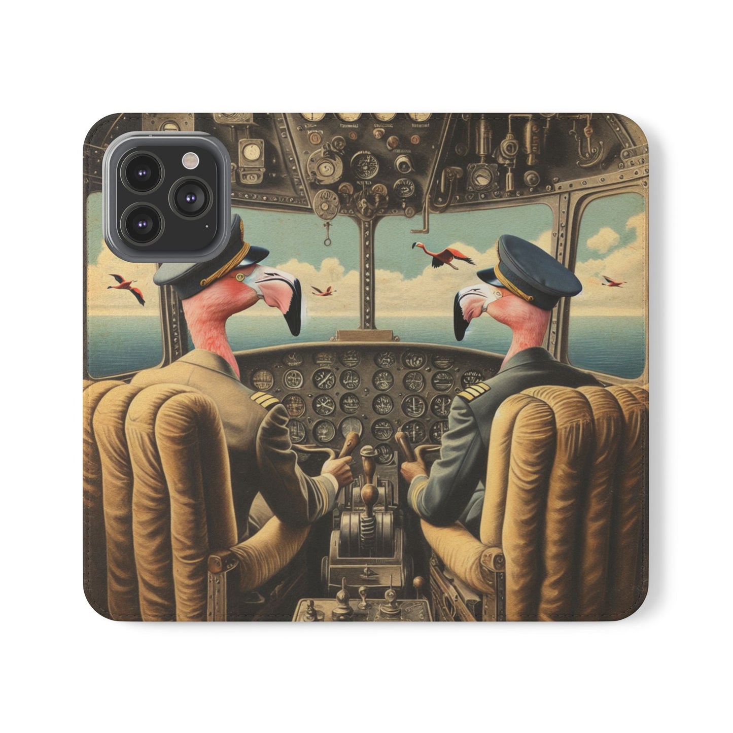 Flamingo Flight Deck Flip Case - iPhone/Galaxy