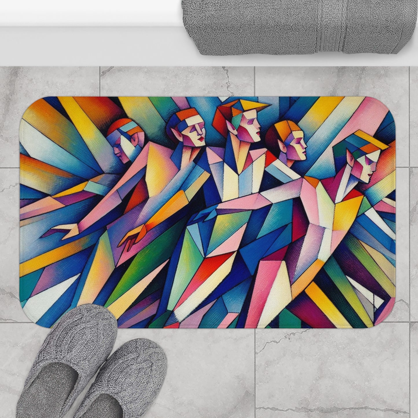 Picasso's Pixies Bath Mat