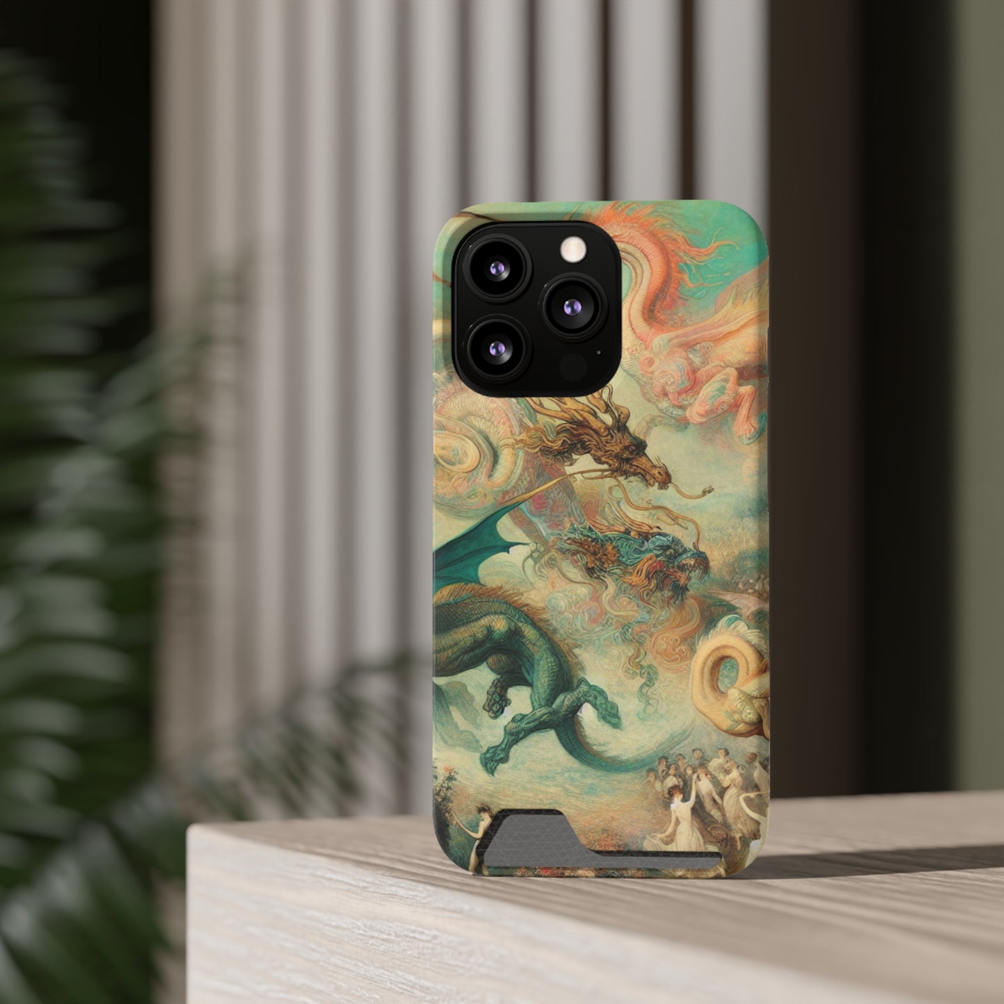 Degas Dreams of Dragons Phone Case with Card Holder - IPHONE