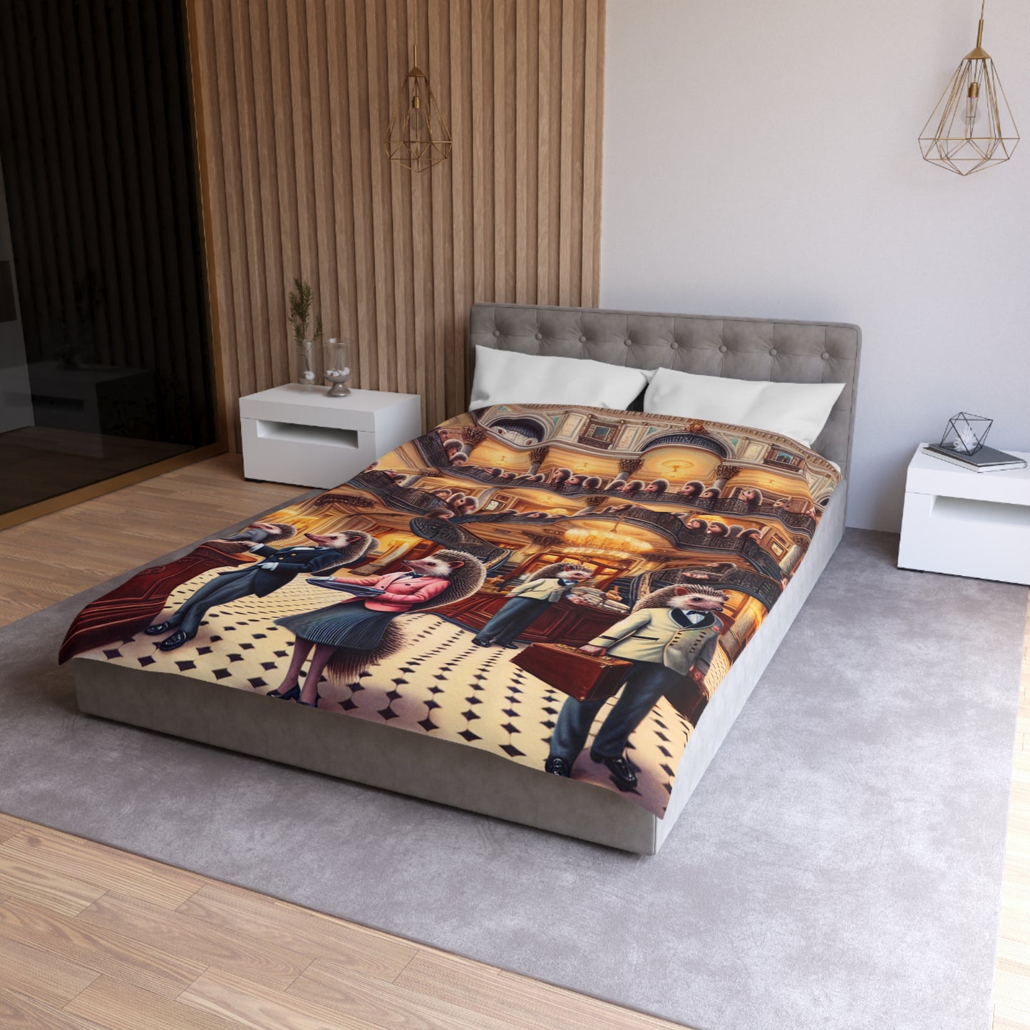 Hedgehog Hotel Microfiber Duvet Cover