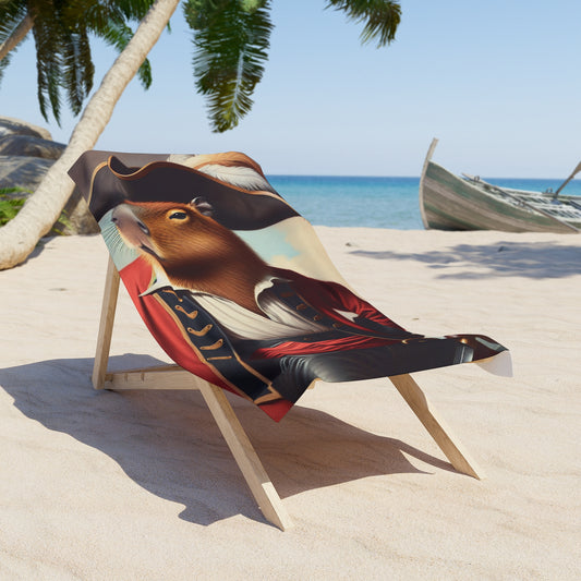 Captain Capybara Beach Towel