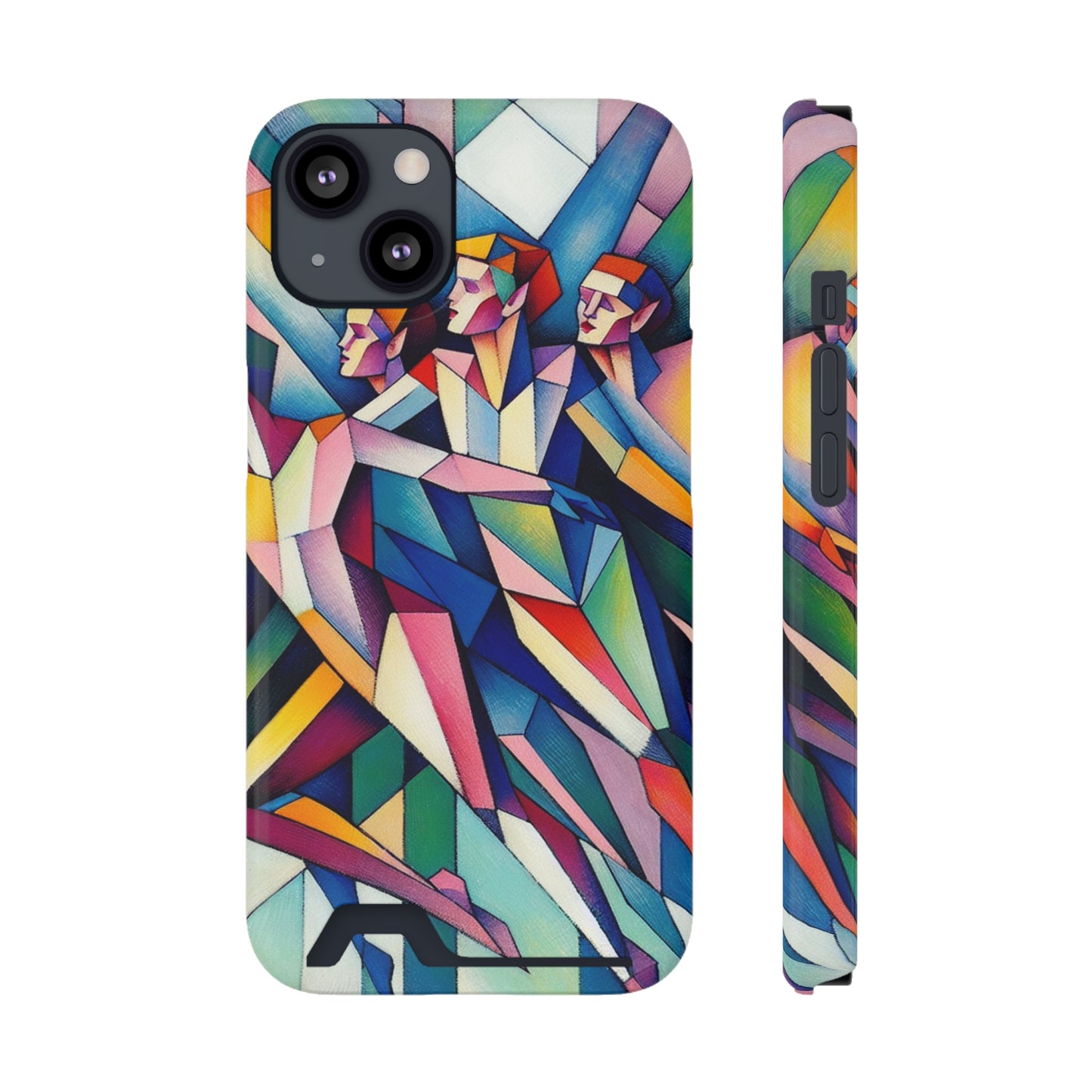 Picasso's Pixies Phone Case with Card Holder - IPHONE