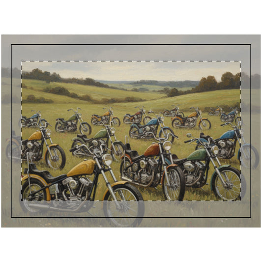 Wild Motorcycles Wall Tapestry with wooden hanger