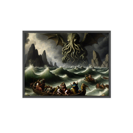 Framed Cthulhu in the Storm Poster