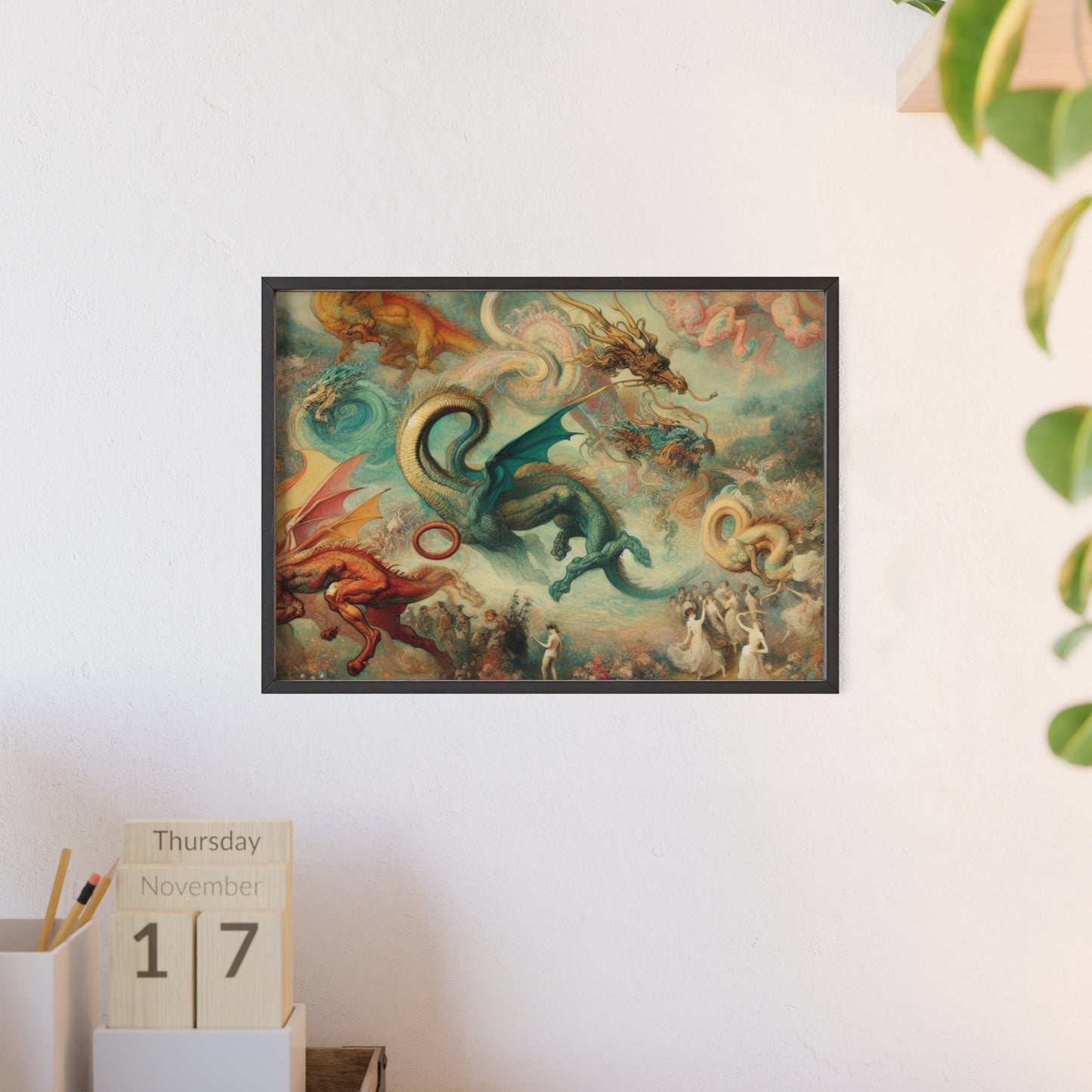 Framed Degas Dreams of Dragons Poster