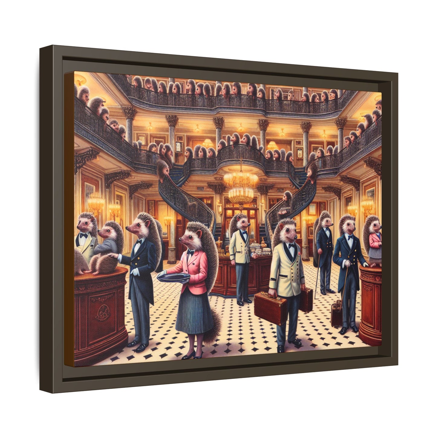 Hedgehog Hotel Canvas, Framed (Multi-color)