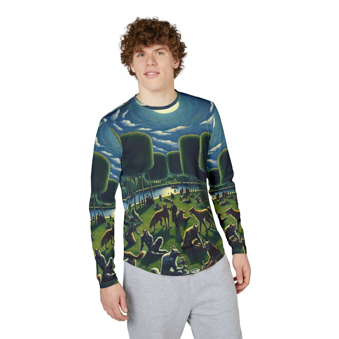 Werewolves at the Waterfront UV protecting All Over Print Long Sleeve Shirt