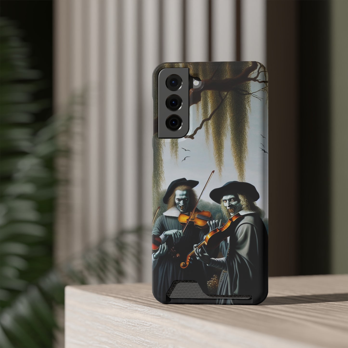 Vermeer's Vampire Violinists Phone Case with Card Holder - GALAXY