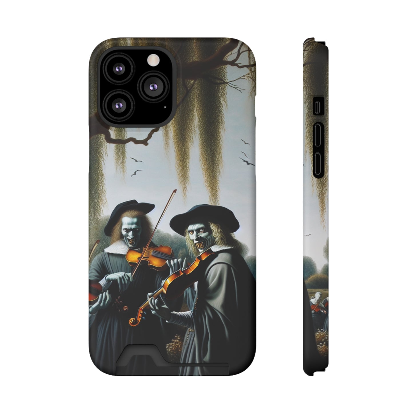 Vermeer's Vampire Violinists Phone Case with Card Holder - IPHONE