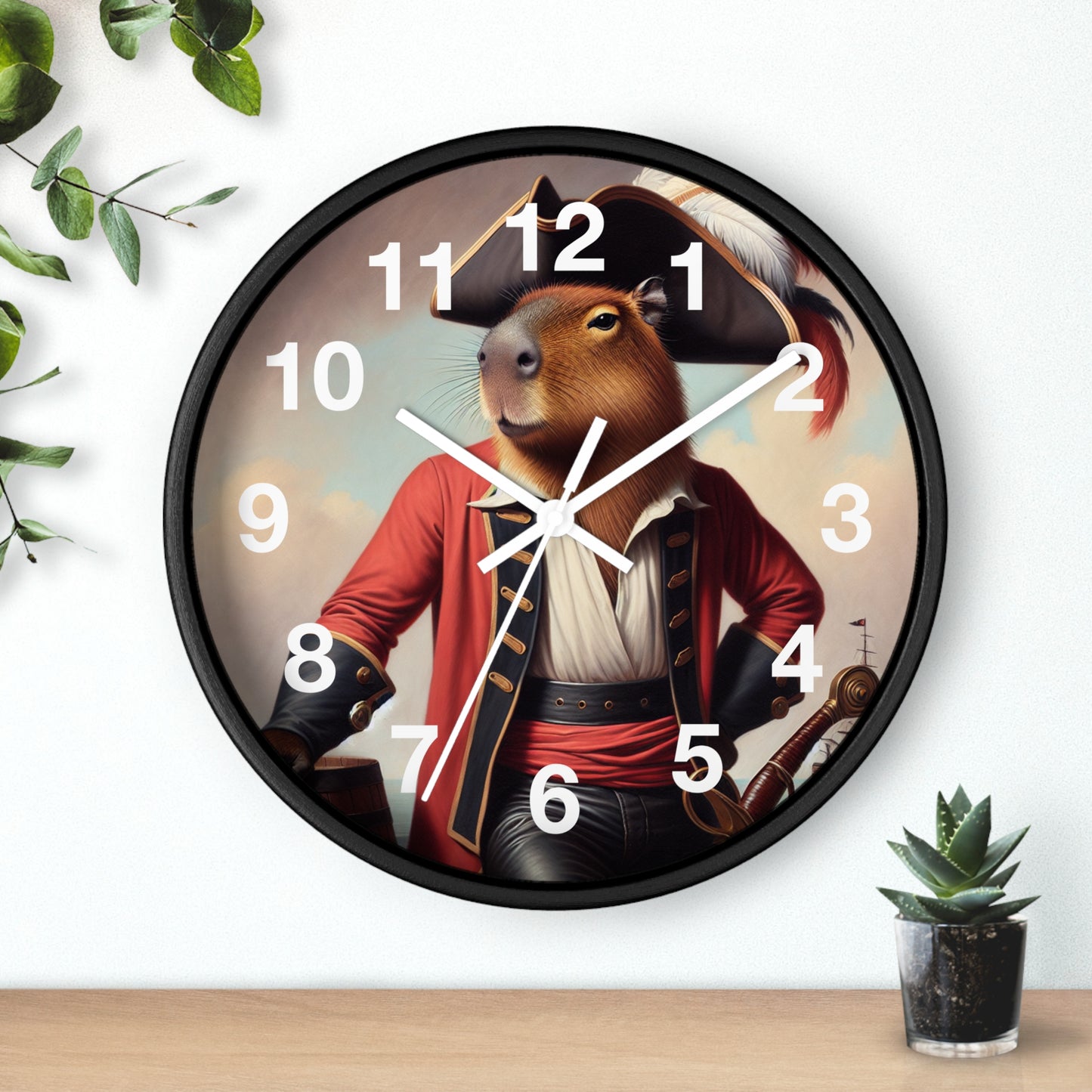 Captain Capybara Wall Clock