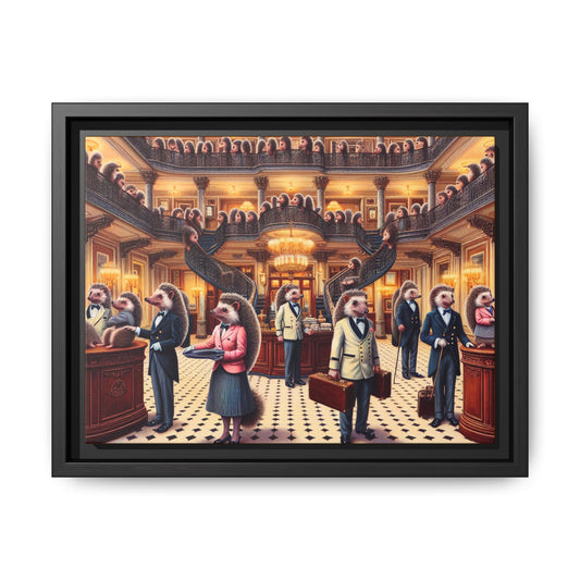 Hedgehog Hotel Canvas, Framed (Multi-color)
