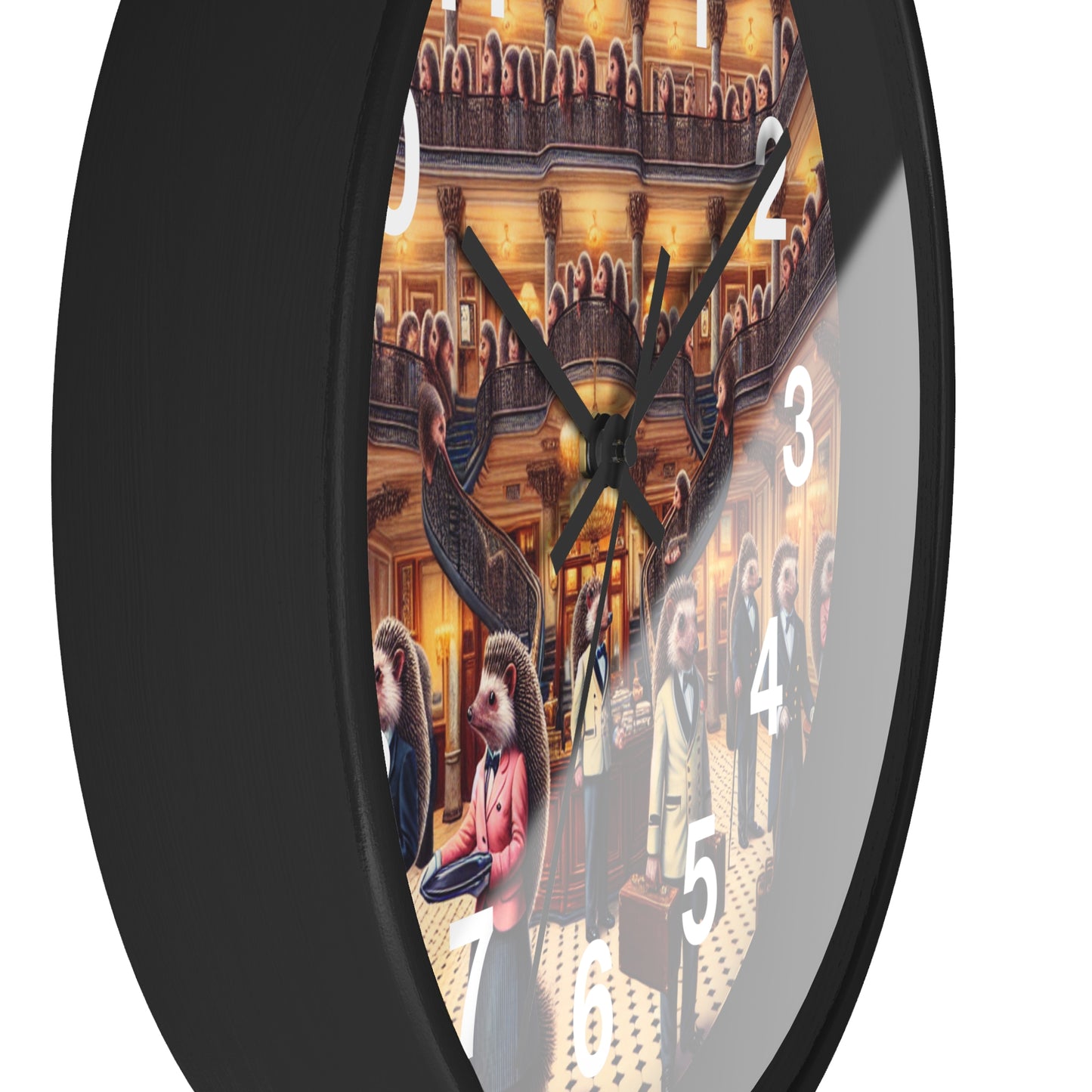Hedgehog Hotel Wall Clock