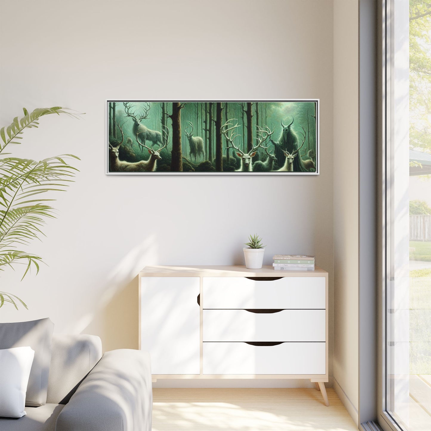 Wendigo Shepherd Canvas, Framed (Multi-color)