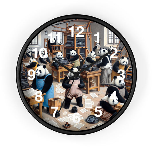Printing Pandamonium Wall Clock