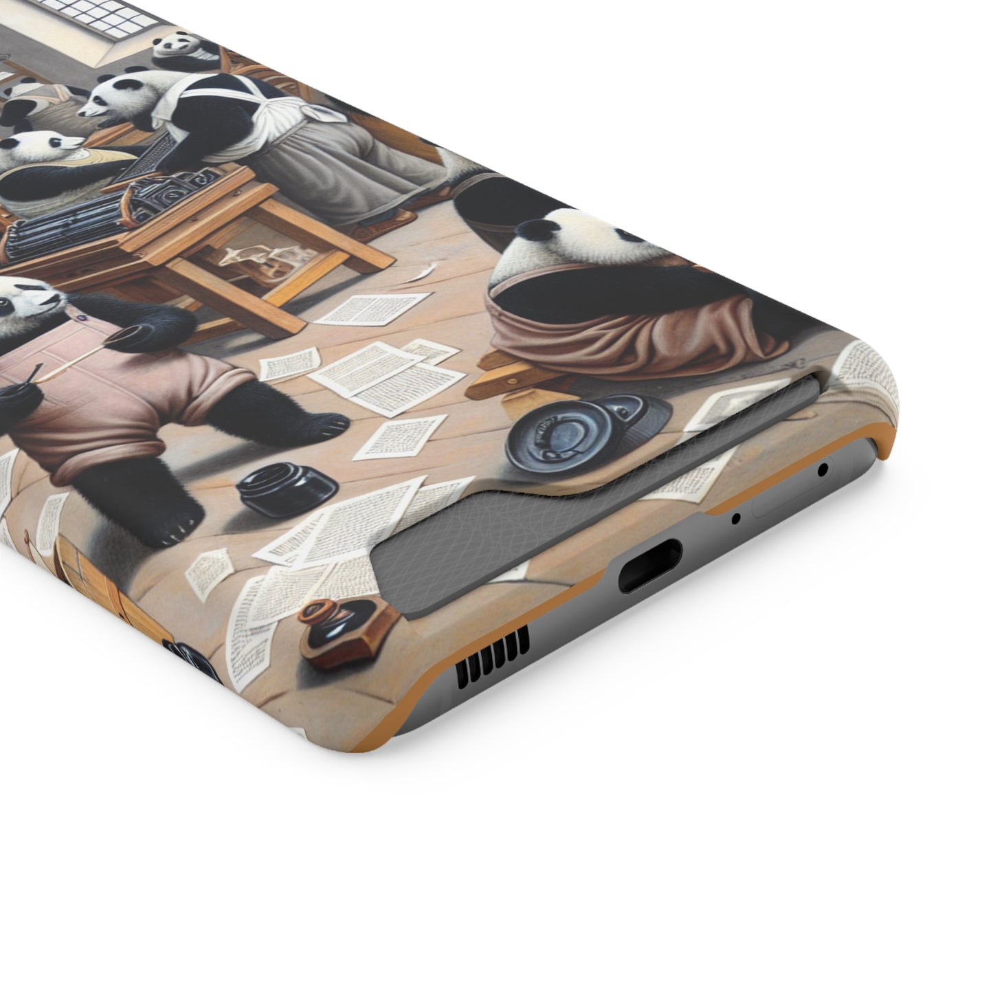 Printing Pandamonium Phone Case with Card Holder - GALAXY