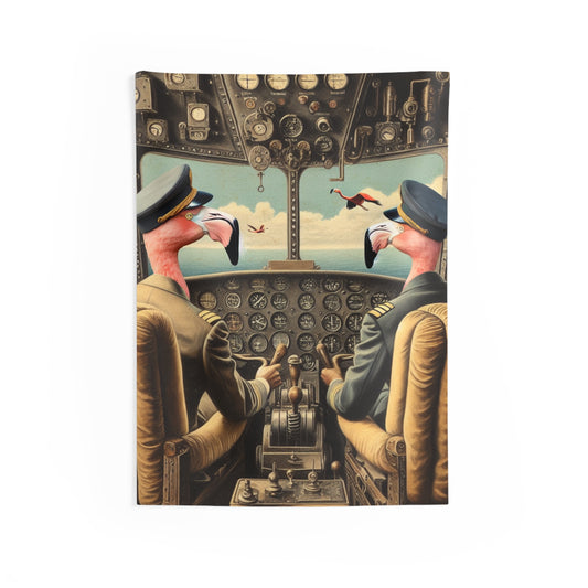 Flamingo Flight Deck Wall Tapestry