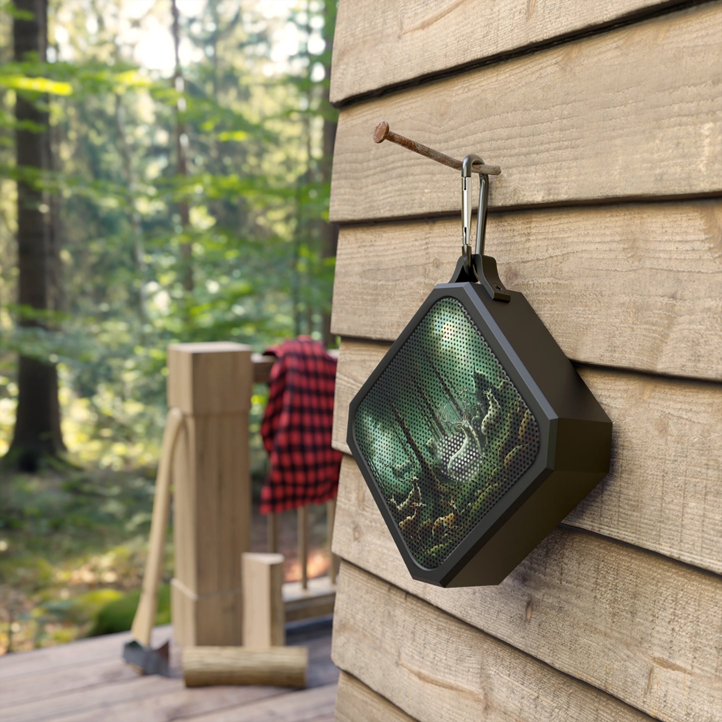 Outdoor Bluetooth Speaker with Wendigo Shepherd Design