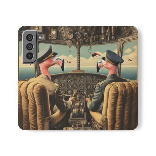 Flamingo Flight Deck Flip Case - iPhone/Galaxy