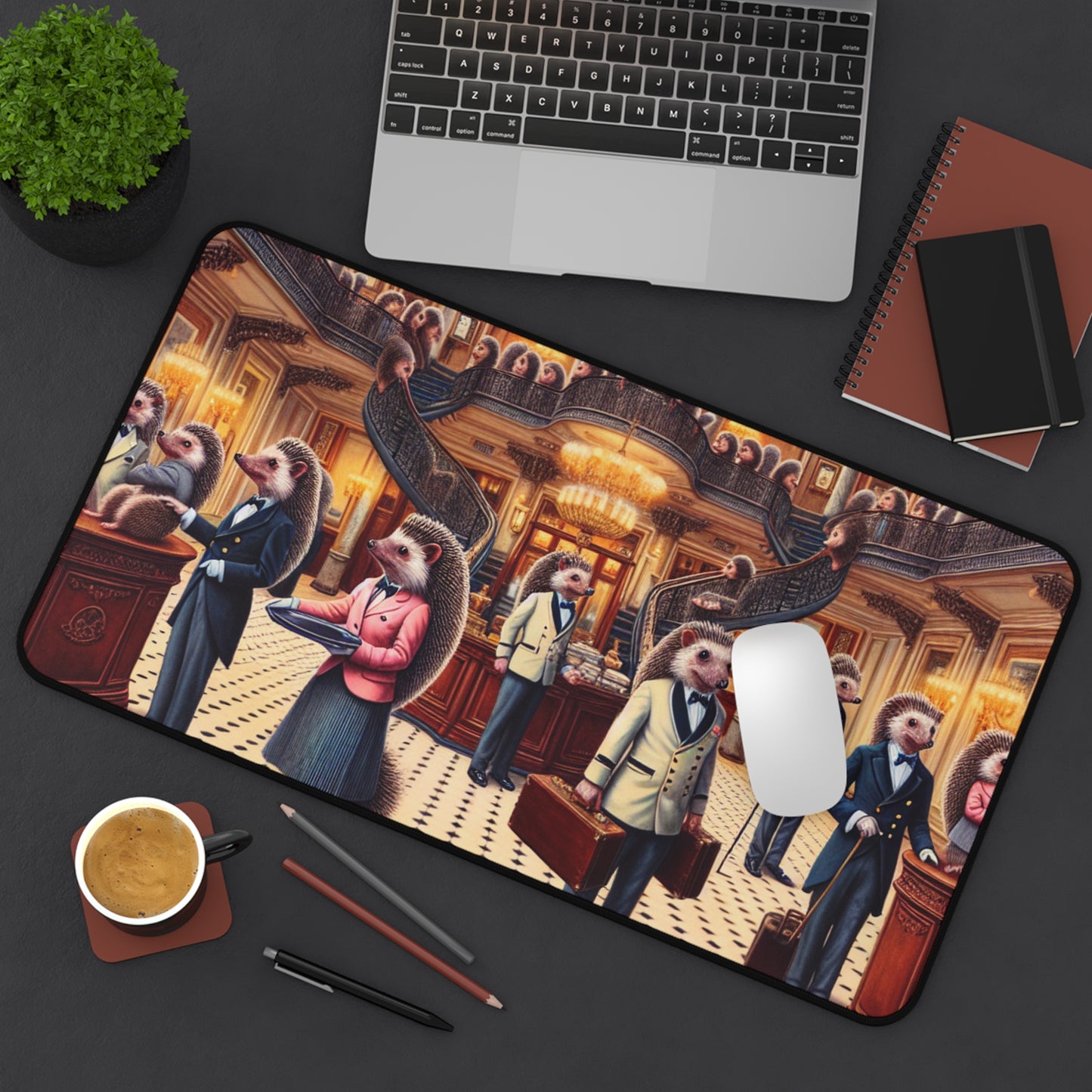 Hedgehog Hotel Desk Mat