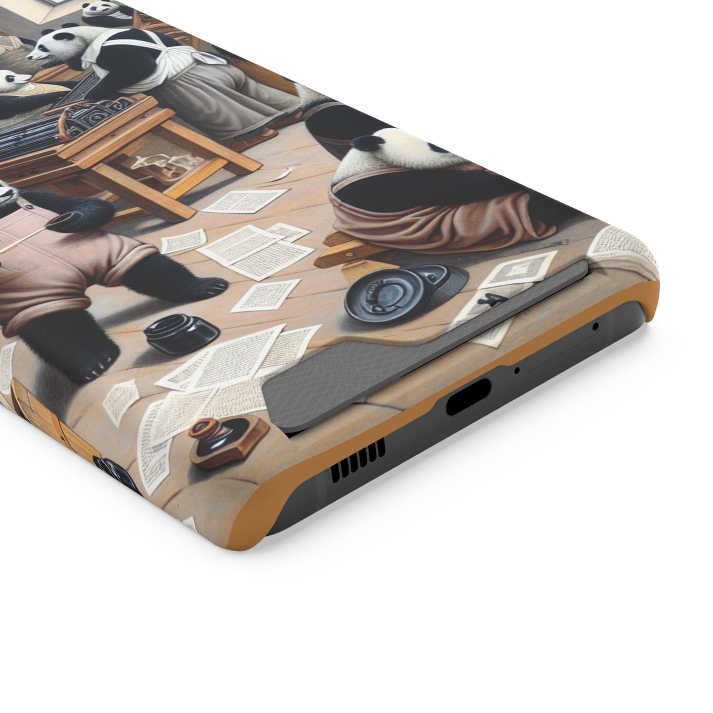 Printing Pandamonium Phone Case with Card Holder - GALAXY