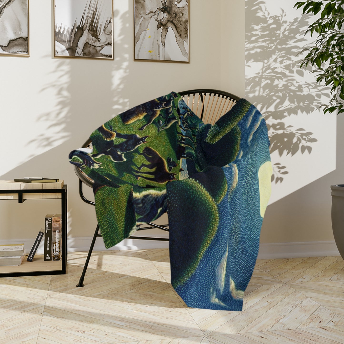 Werewolves at the Waterfront Velveteen Microfiber Blanket