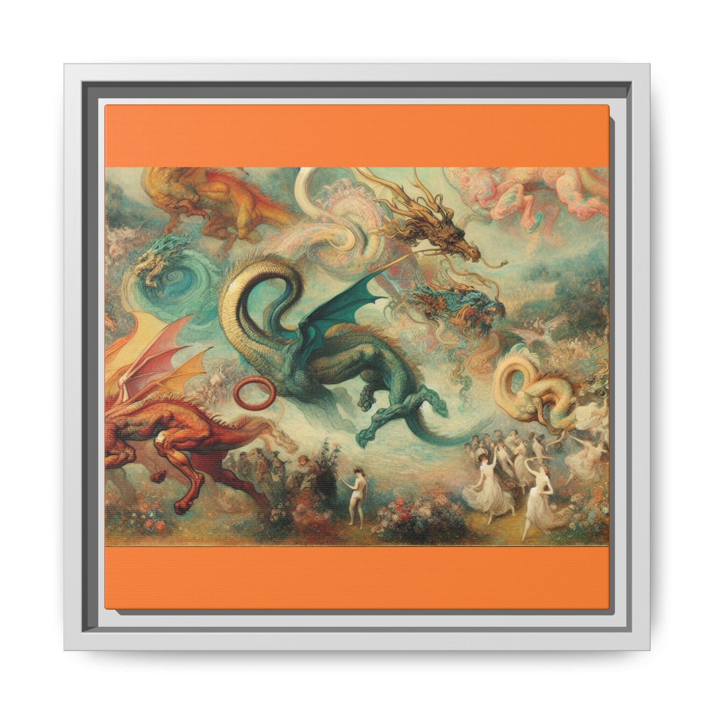 Degas Dreams of Dragons Canvas, Framed (Multi-color)