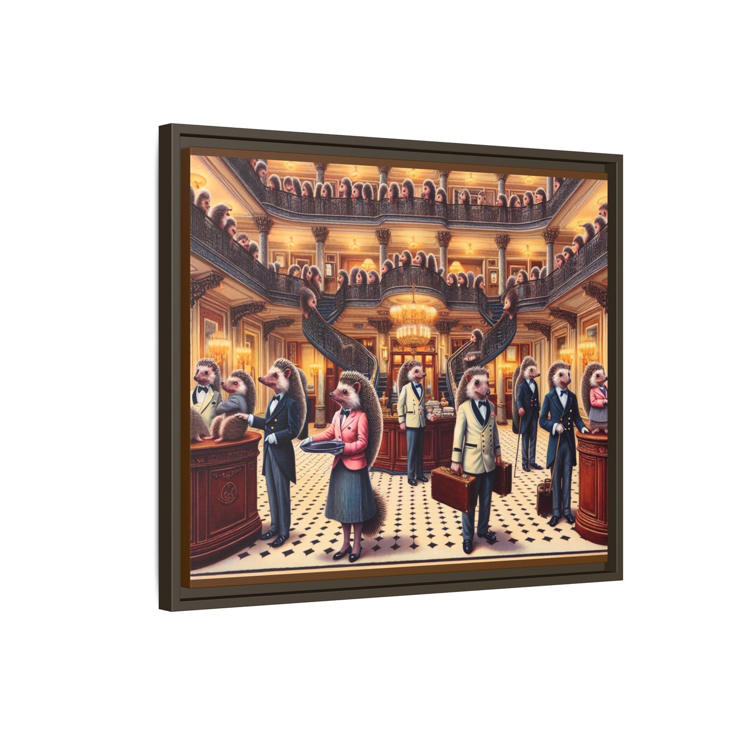 Hedgehog Hotel Canvas, Framed (Multi-color)