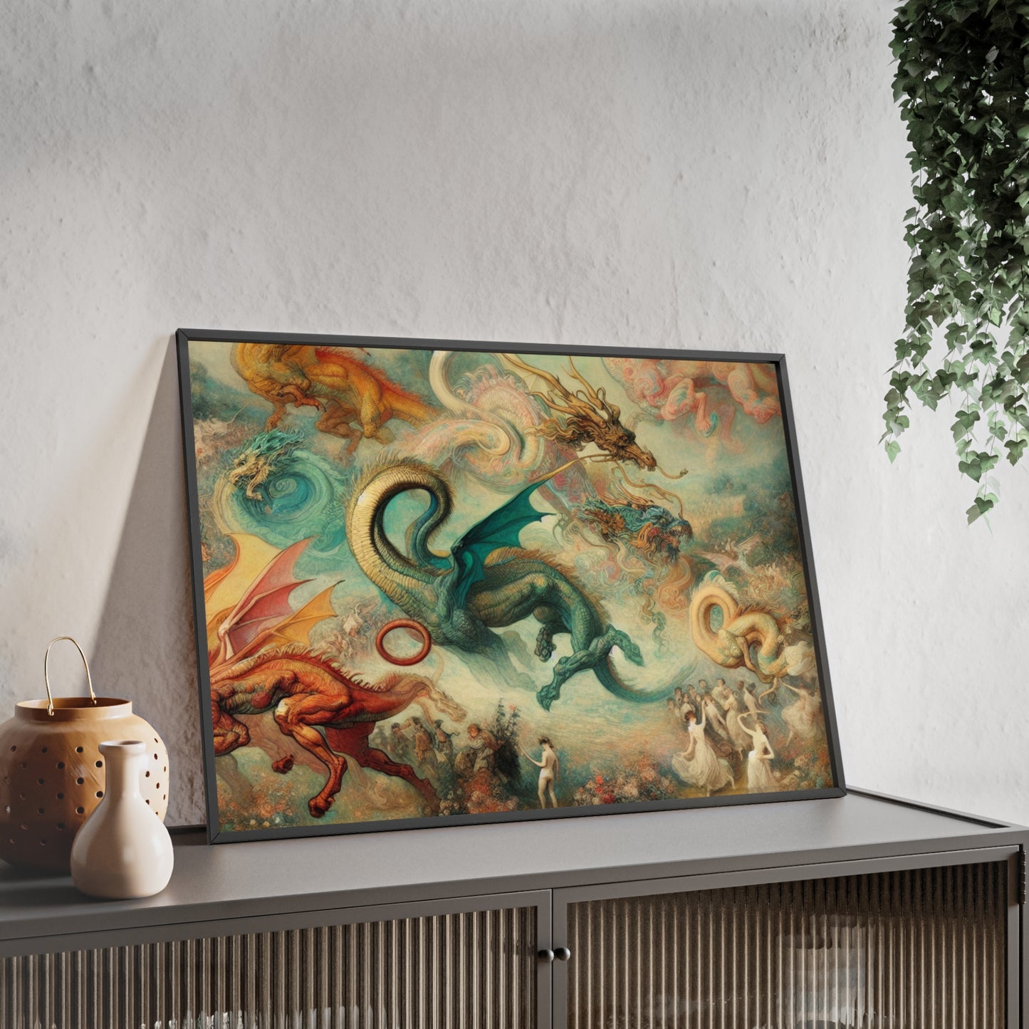 Framed Degas Dreams of Dragons Poster