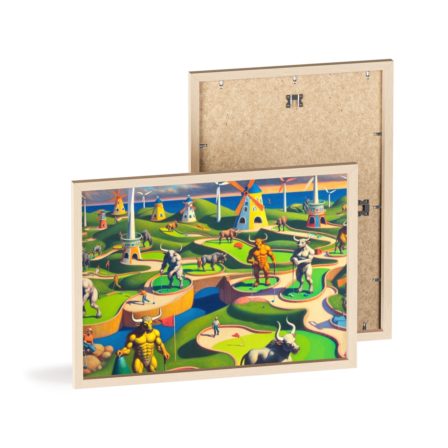 Framed Mini-taur Golf Poster