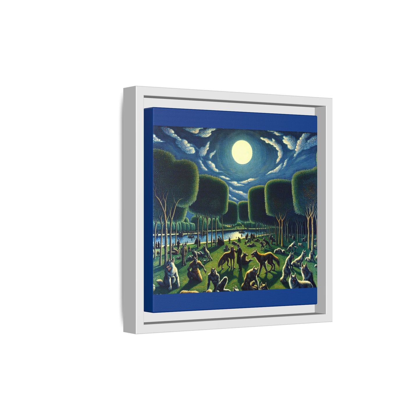 Werewolves at the Waterfront Canvas, Framed (Multi-color)