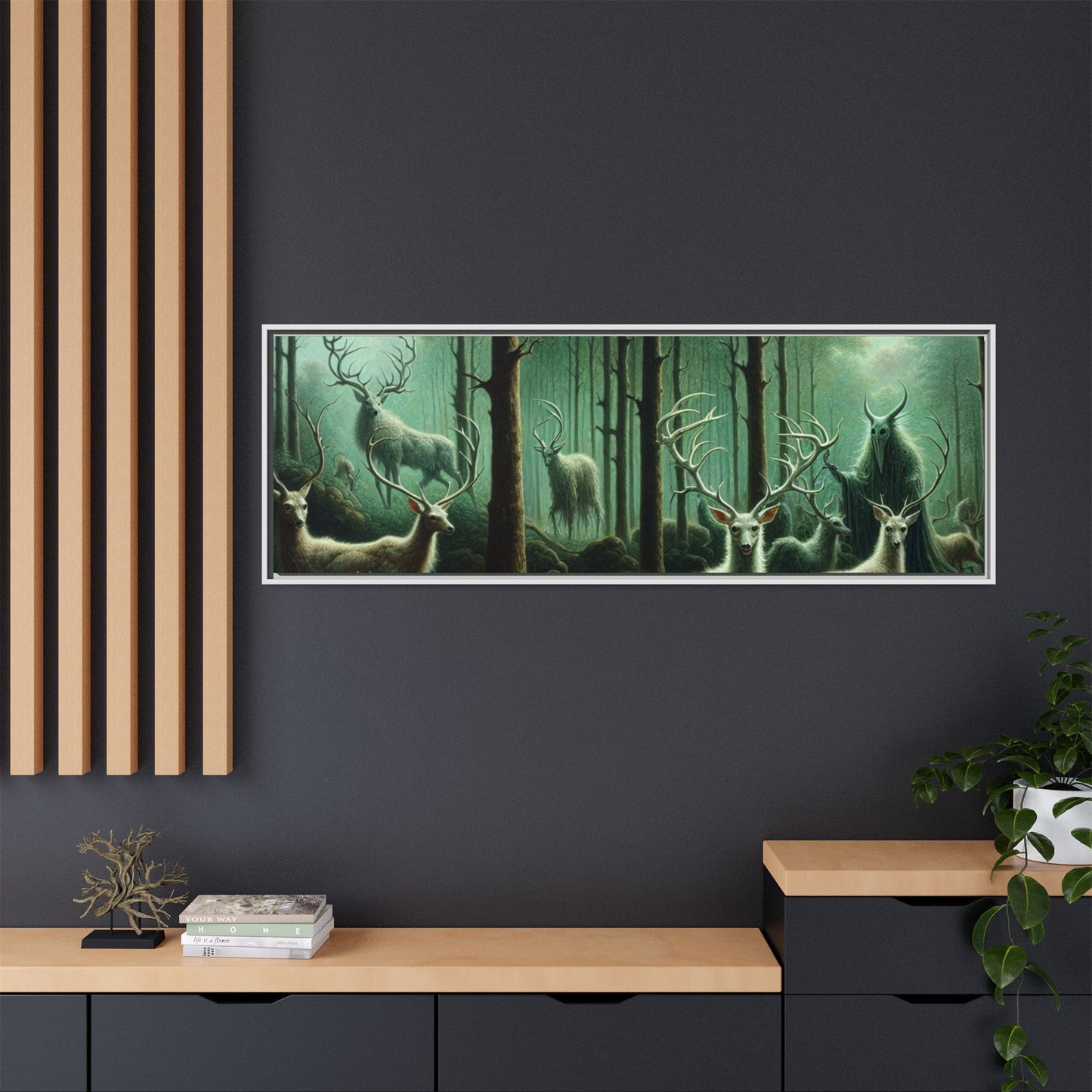 Wendigo Shepherd Canvas, Framed (Multi-color)