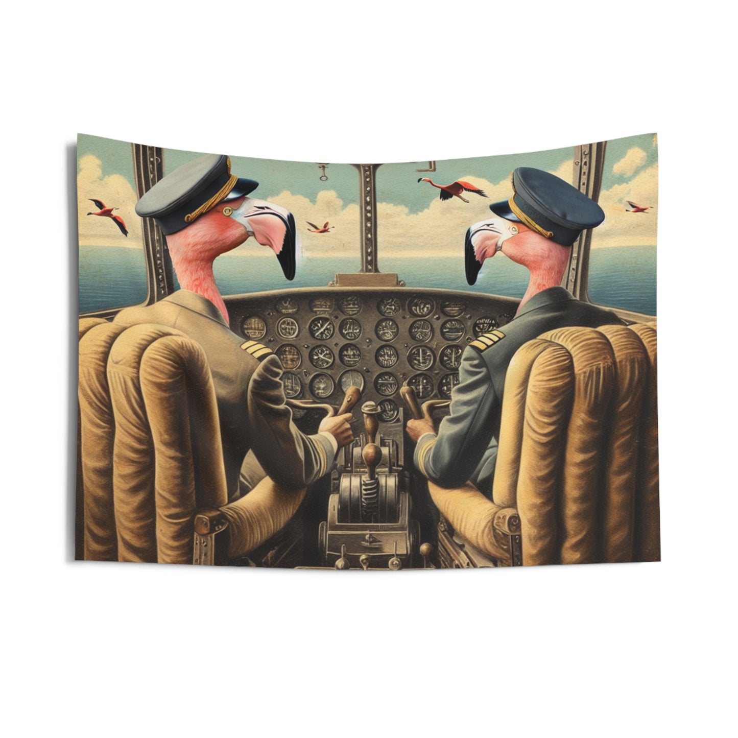 Flamingo Flight Deck Wall Tapestry