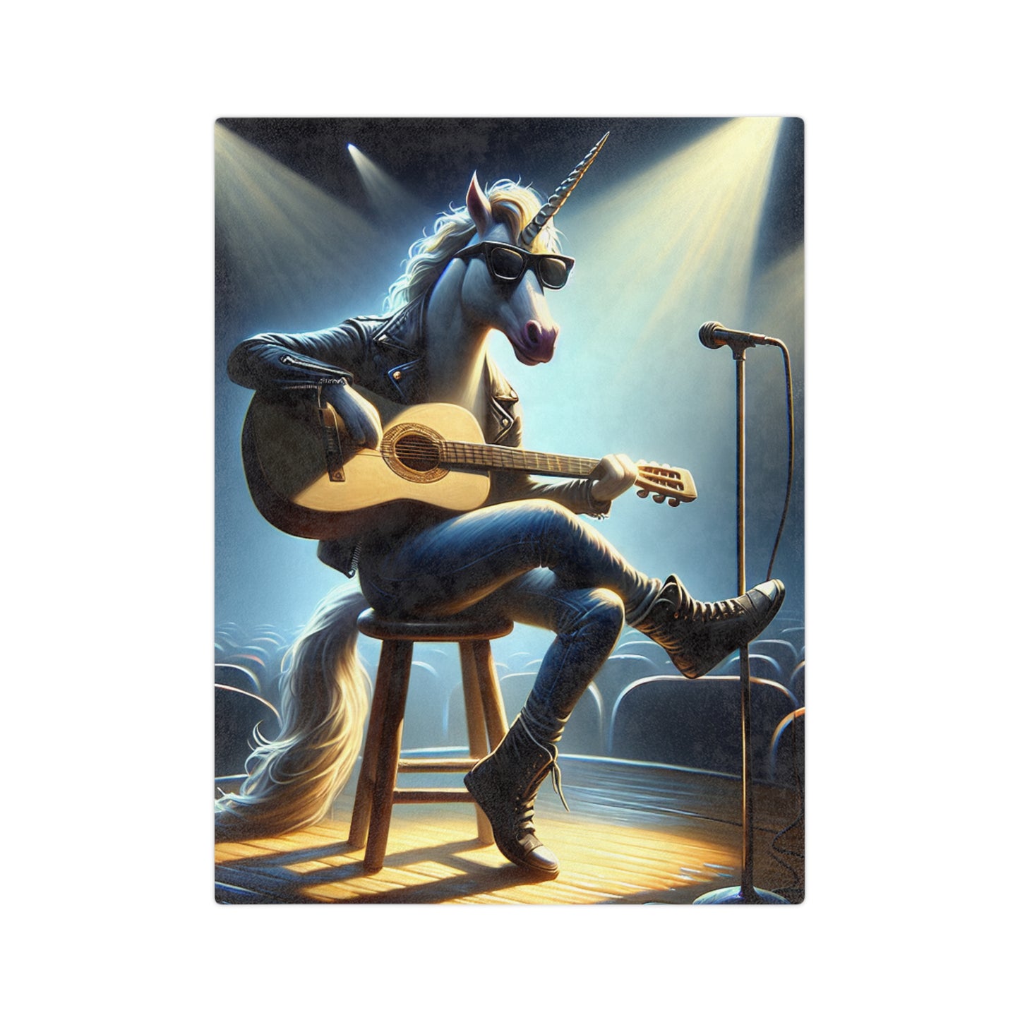 Unicorn Unplugged Velveteen Microfiber Blanket