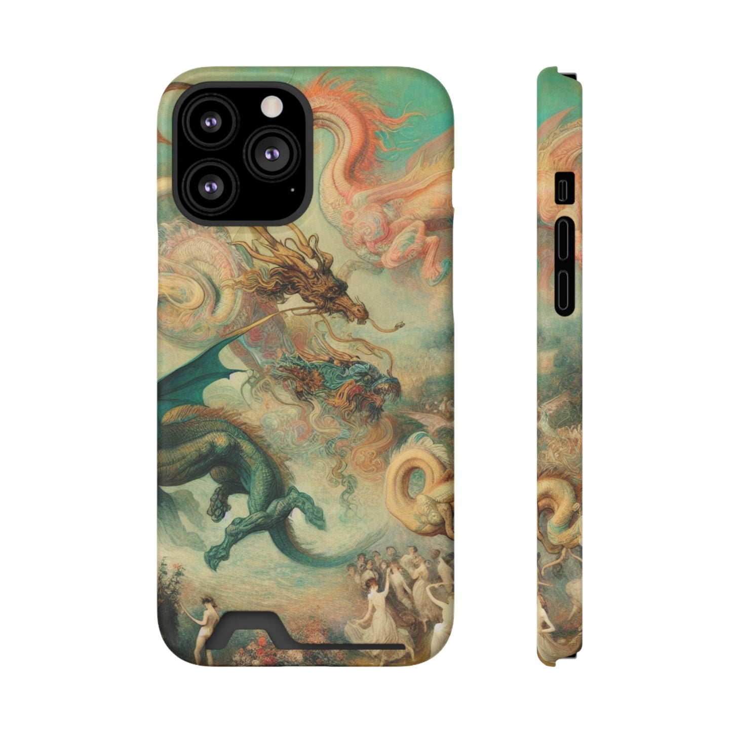 Degas Dreams of Dragons Phone Case with Card Holder - IPHONE