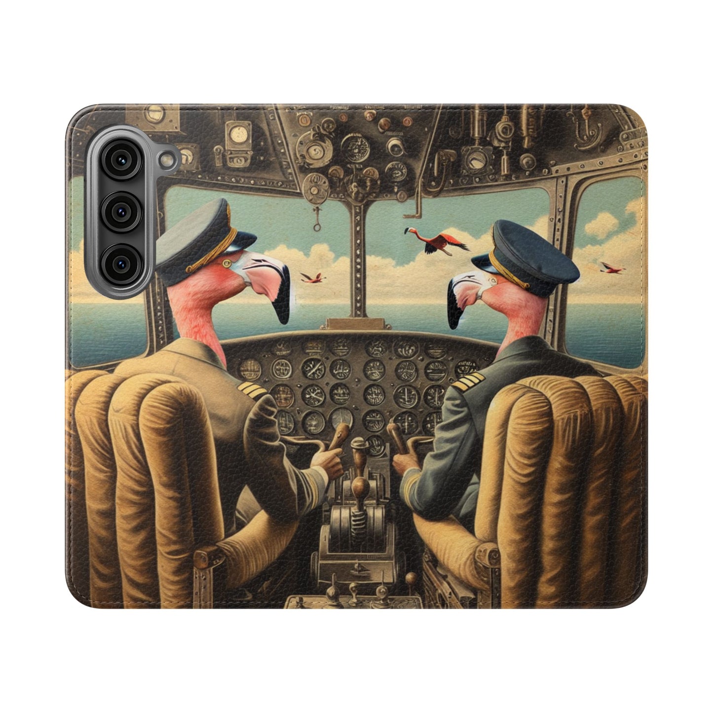Flamingo Flight Deck Flip Case - iPhone/Galaxy