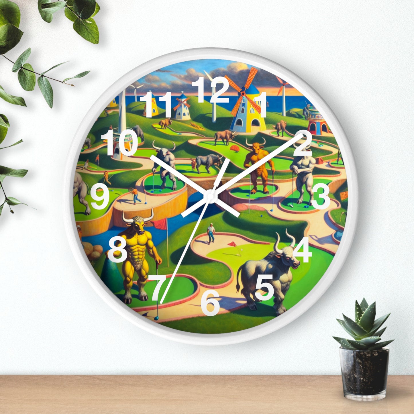 Mini-taur Golf Wall Clock