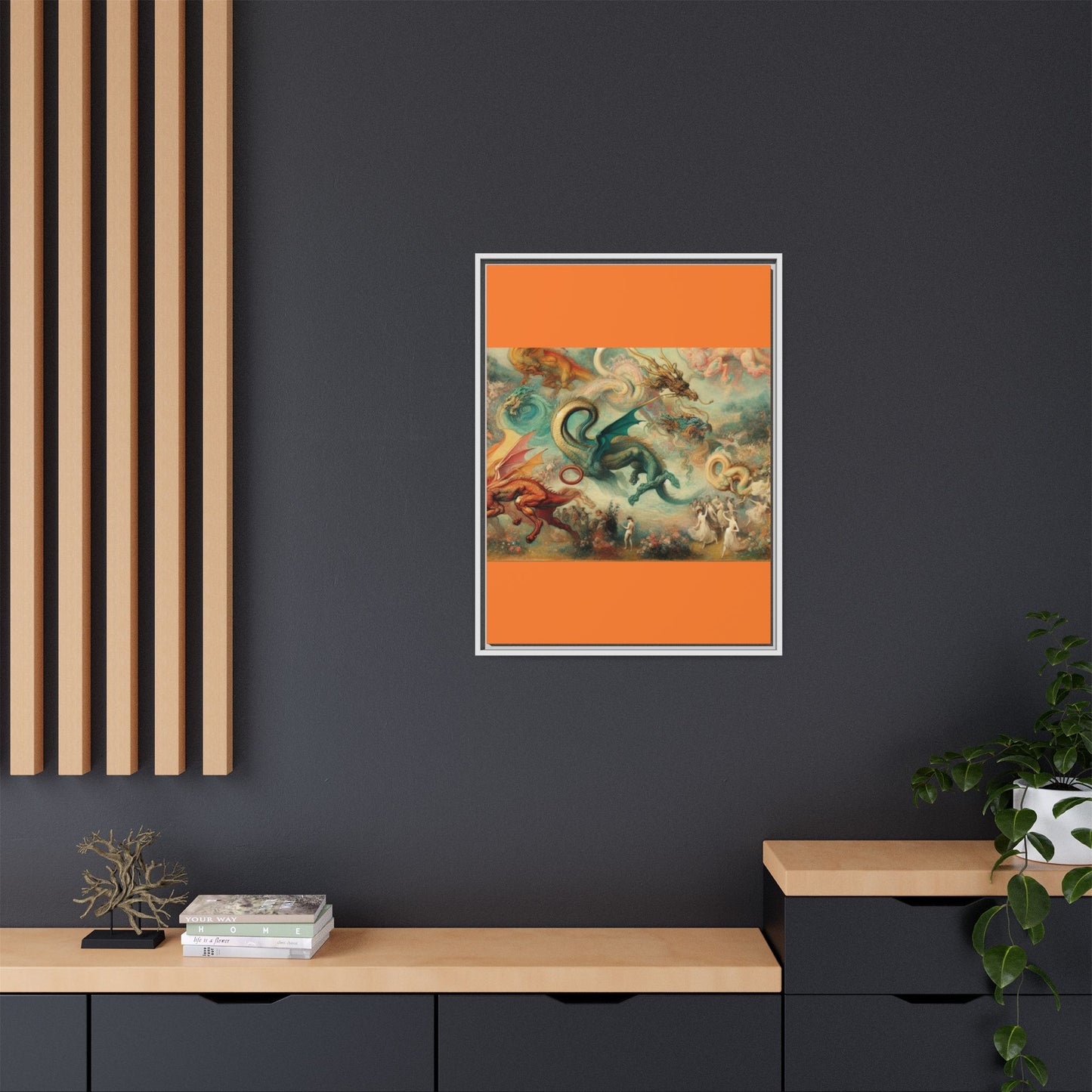 Degas Dreams of Dragons Canvas, Framed (Multi-color)