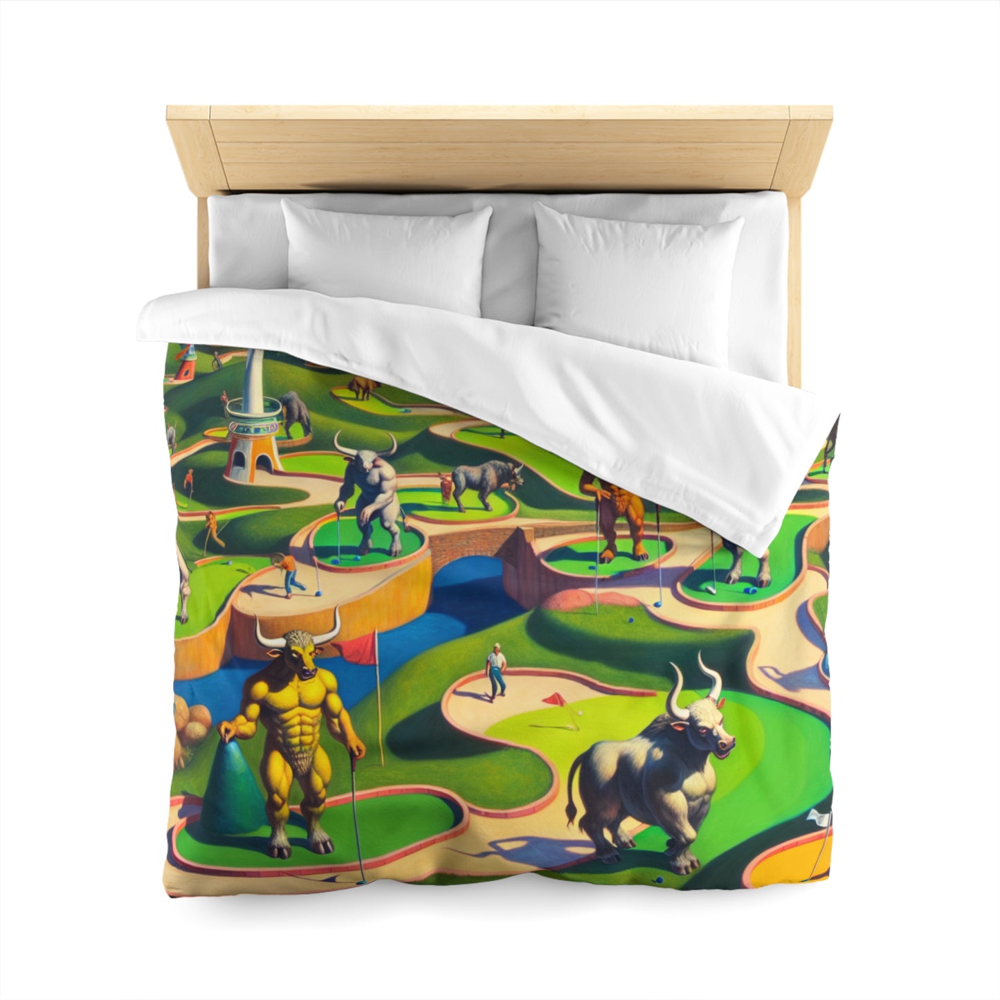 Mini-taur Golf Microfiber Duvet Cover