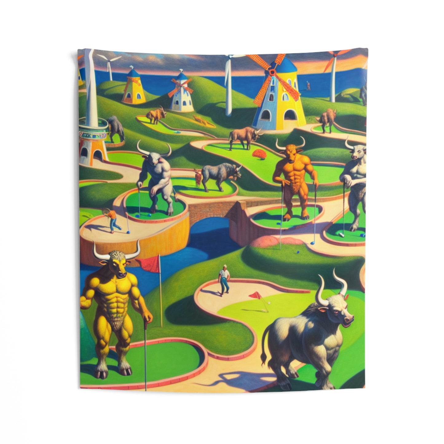 Mini-taur Golf Wall Tapestry