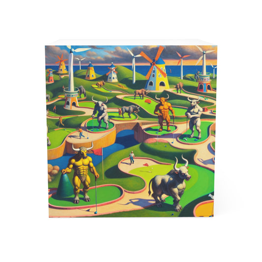 Mini-taur Golf Post It Note Cube
