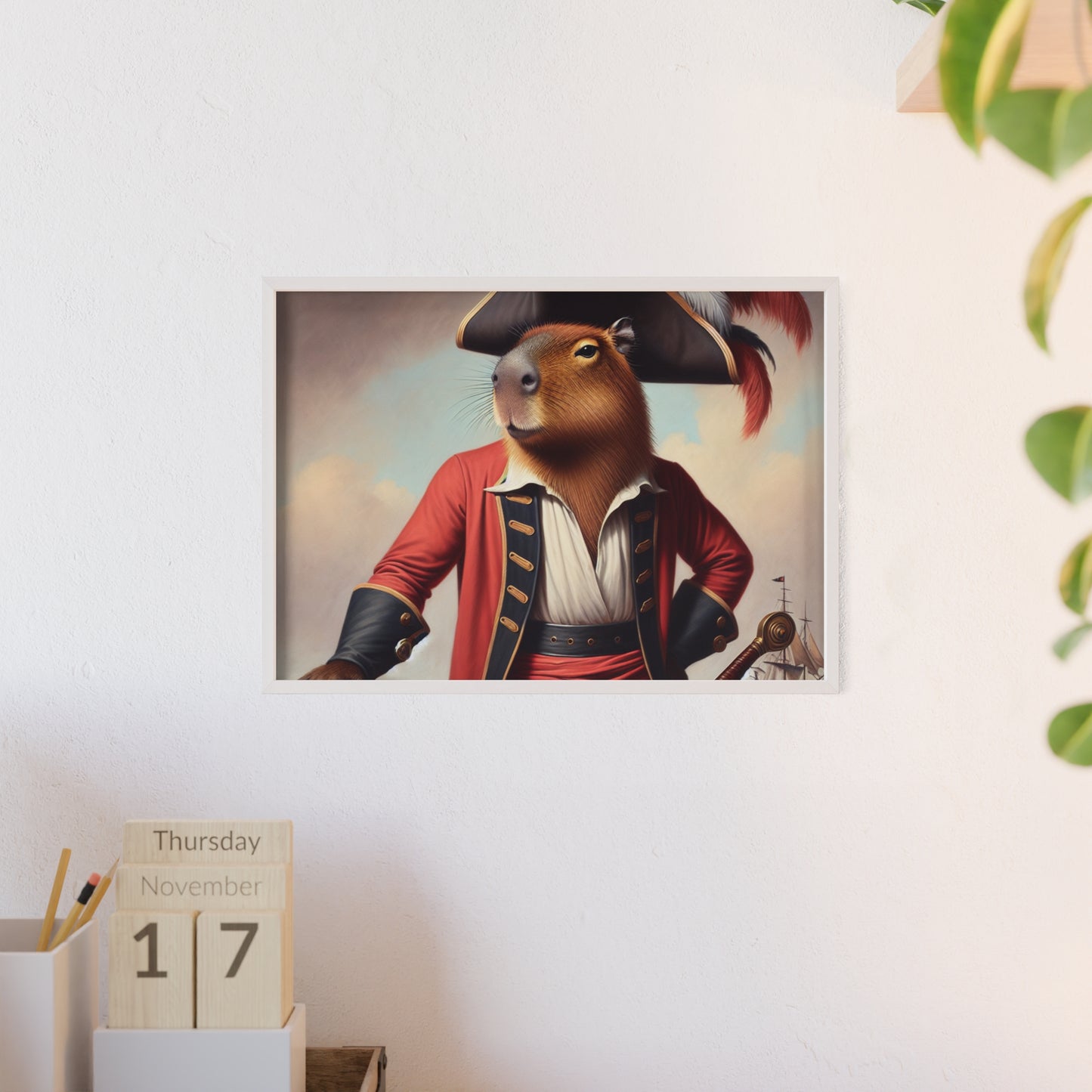 Framed Captain Capybara Poster