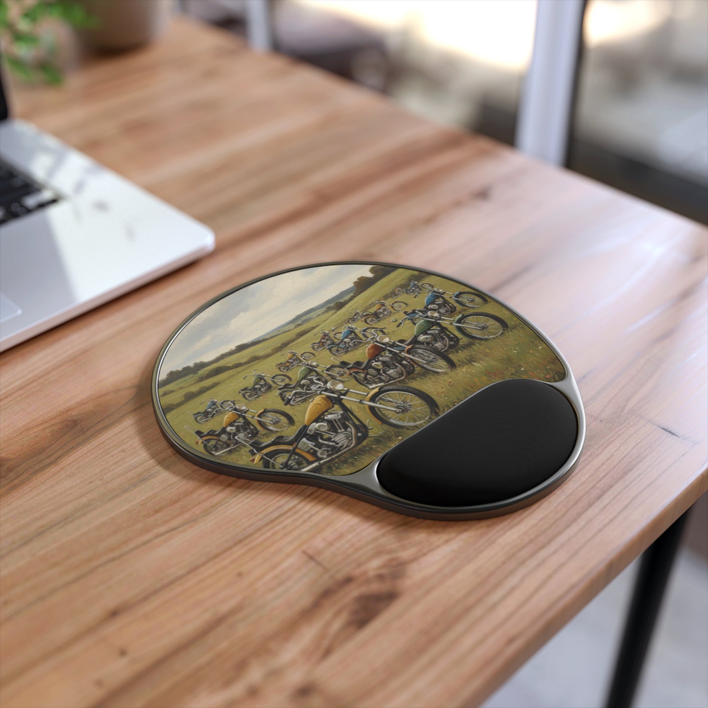 Wild Motorcycles Mouse Pad with Wrist Rest