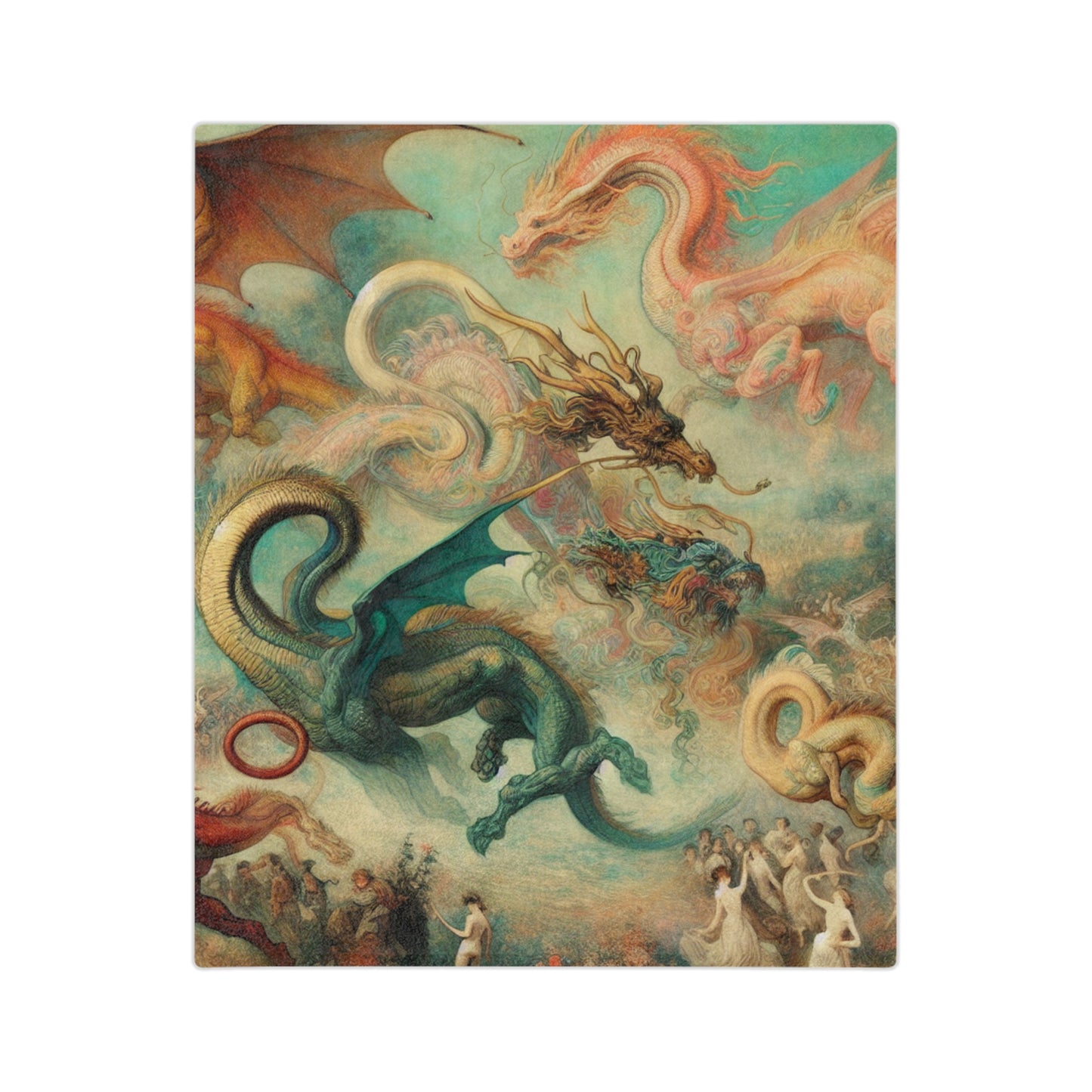 Degas Dreams of Dragons Velveteen Microfiber Blanket