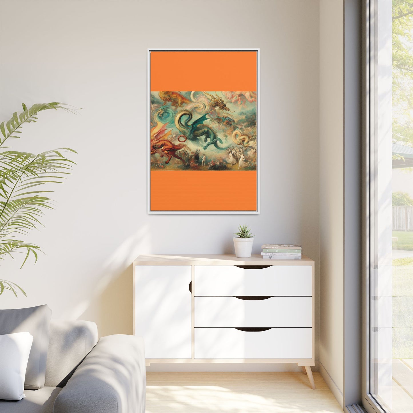 Degas Dreams of Dragons Canvas, Framed (Multi-color)