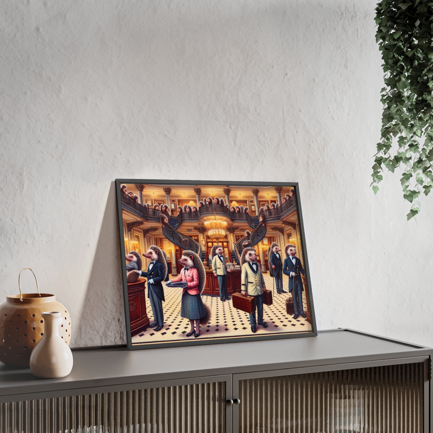 Framed Hedgehog Hotel Poster
