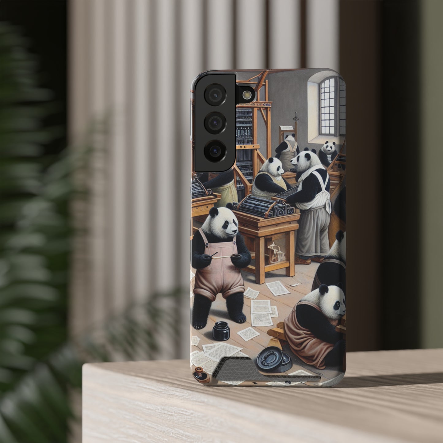 Printing Pandamonium Phone Case with Card Holder - GALAXY