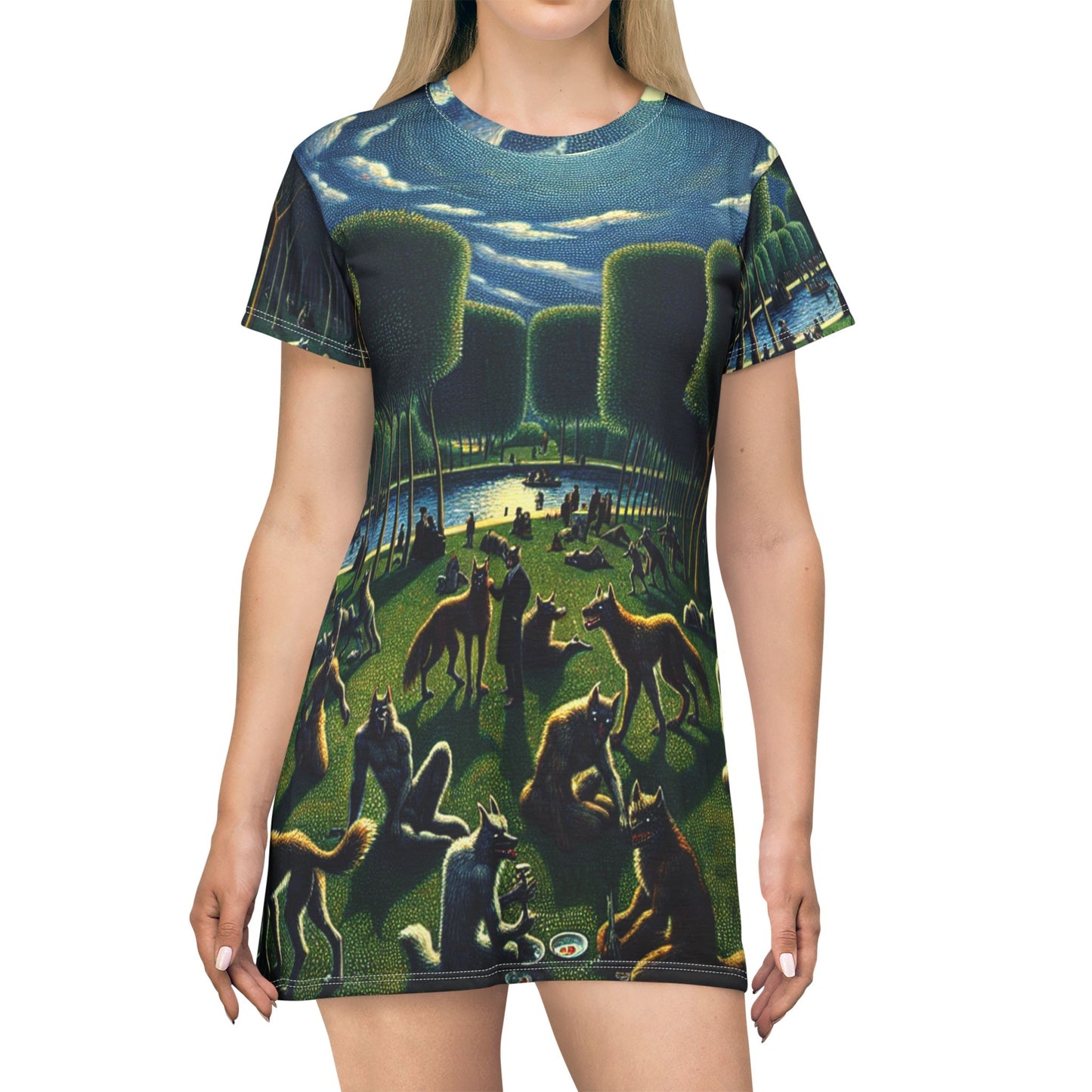 Werewolves at the Waterfront T-Shirt Dress