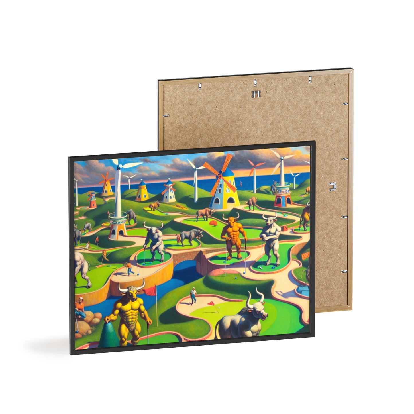 Framed Mini-taur Golf Poster