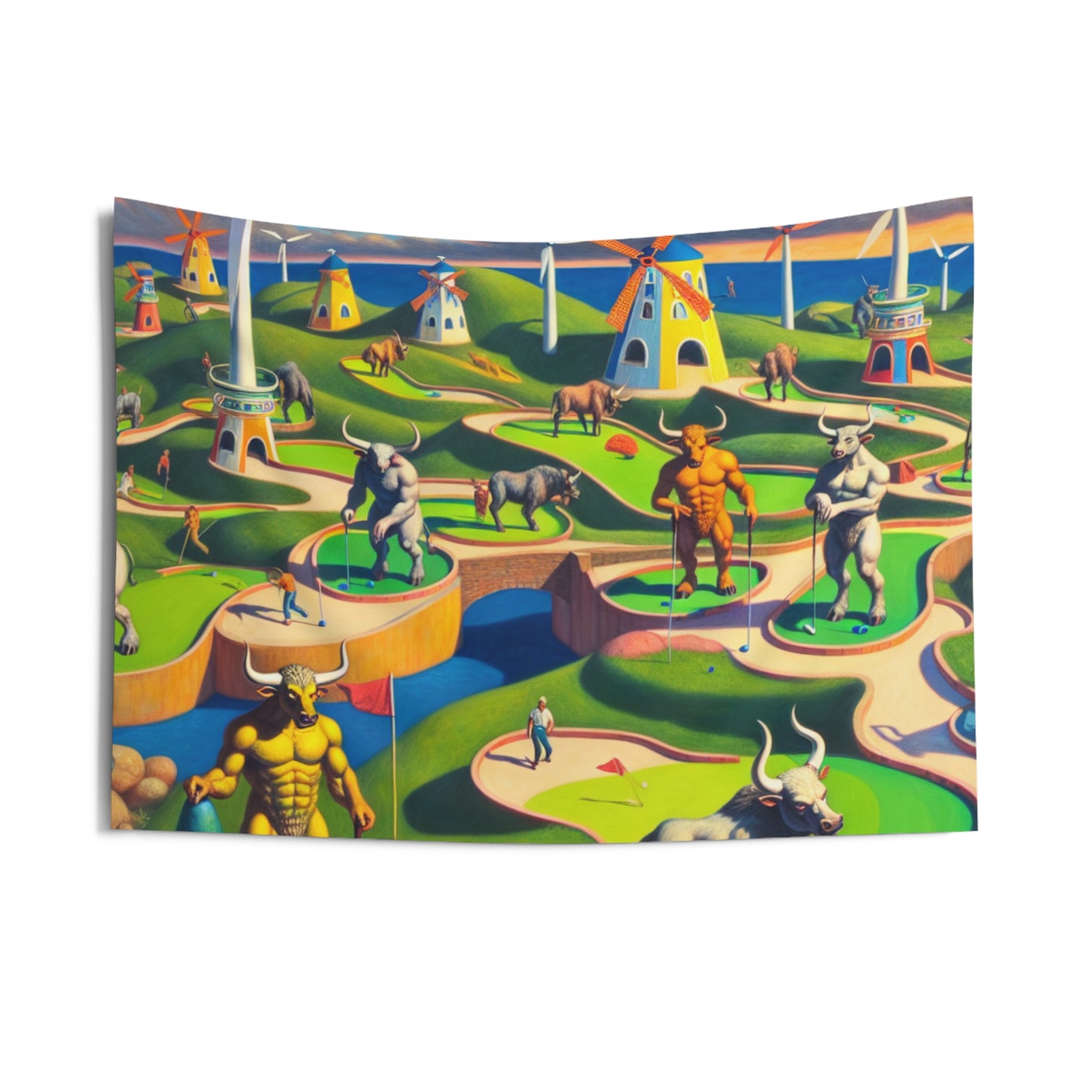 Mini-taur Golf Wall Tapestry