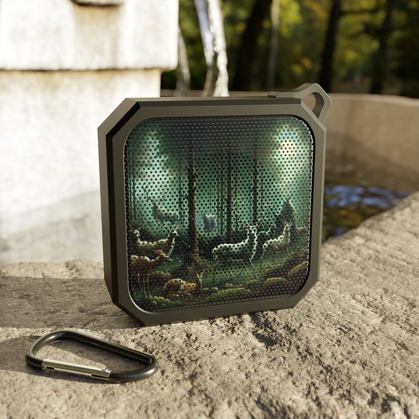 Outdoor Bluetooth Speaker with Wendigo Shepherd Design